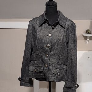 MICHAEL Michael Kors Charcoal Button-Up Blazer